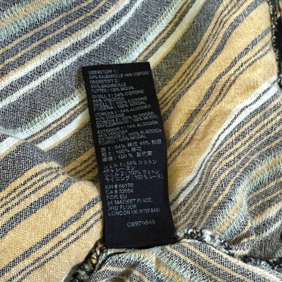 Free People Under the Sun Mini Dress Floral and Striped deep V-Neck and back M - Picture 13 of 14